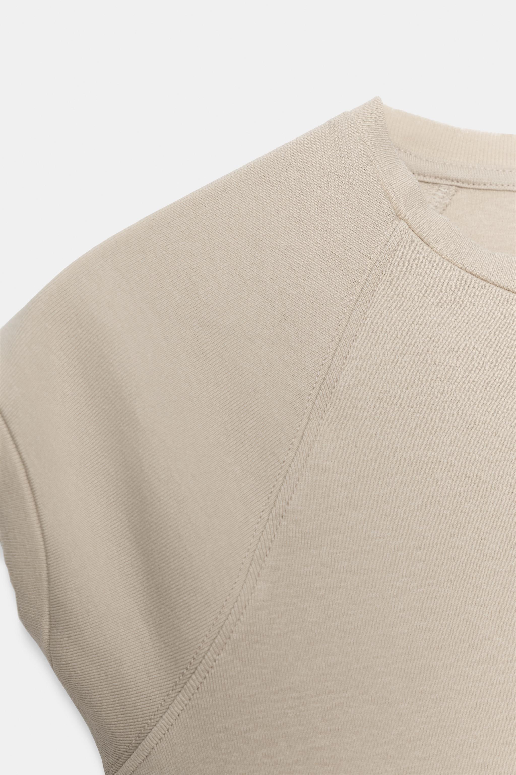 WASHED EFFECT RAGLAN SLEEVE T-SHIRT